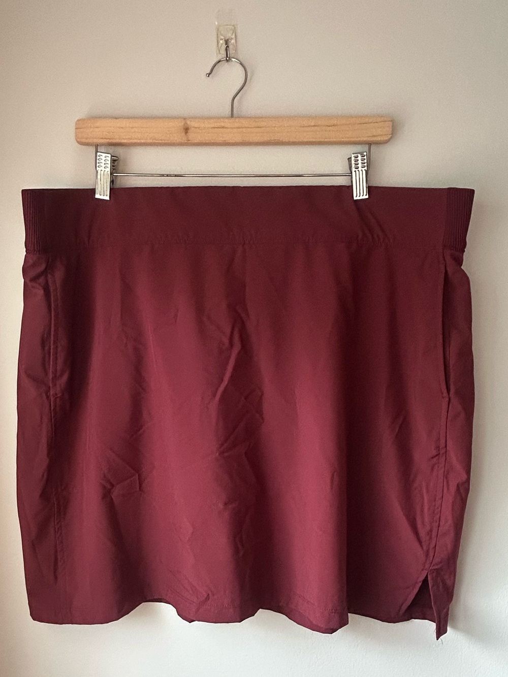 Deep Burgundy Activewear Skort